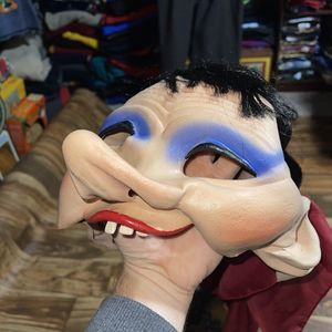 Vintage 1983 Be Something Studios Creepy  Halloween Black Hair 100% Water Silk